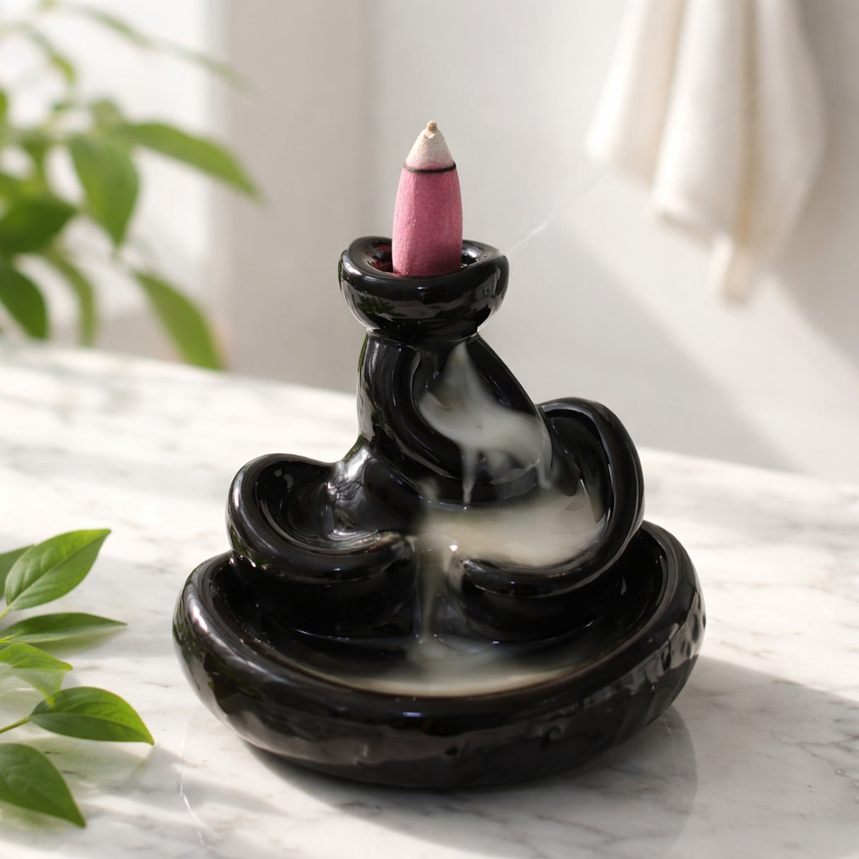 “Cascada de Humo Zen – Purificación y Relajación”