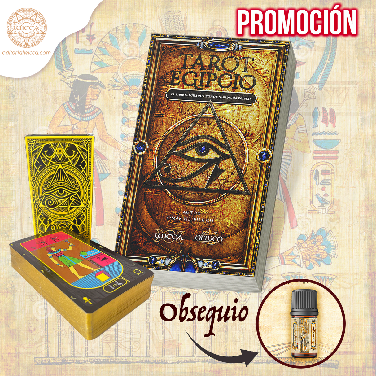 Libro Tarot Egipcio + Mazo de Cartas